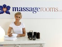 Massage Rooms - Braided Blonde Massages Brunette's Booty - 06/11/2013