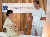Massage Rooms - Short Hottie Massages Masseuse's Cock - 01/21/2014